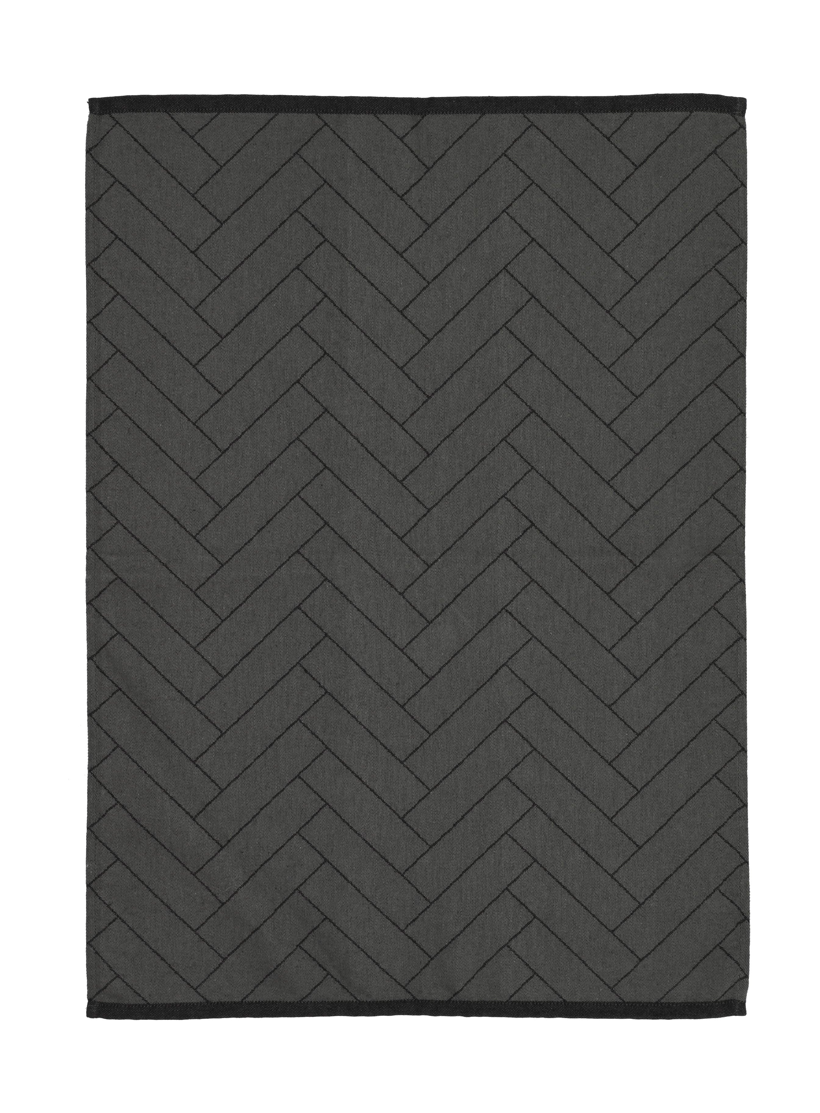 Södahl Tiles pro čajový ručník 50x70 cm, černá