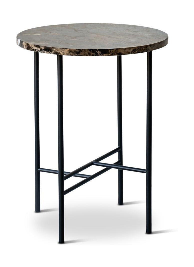 Konferenční stolek Metro Hansen Hansen Ø 45 cm, Emperador tmavě hnědý mramor