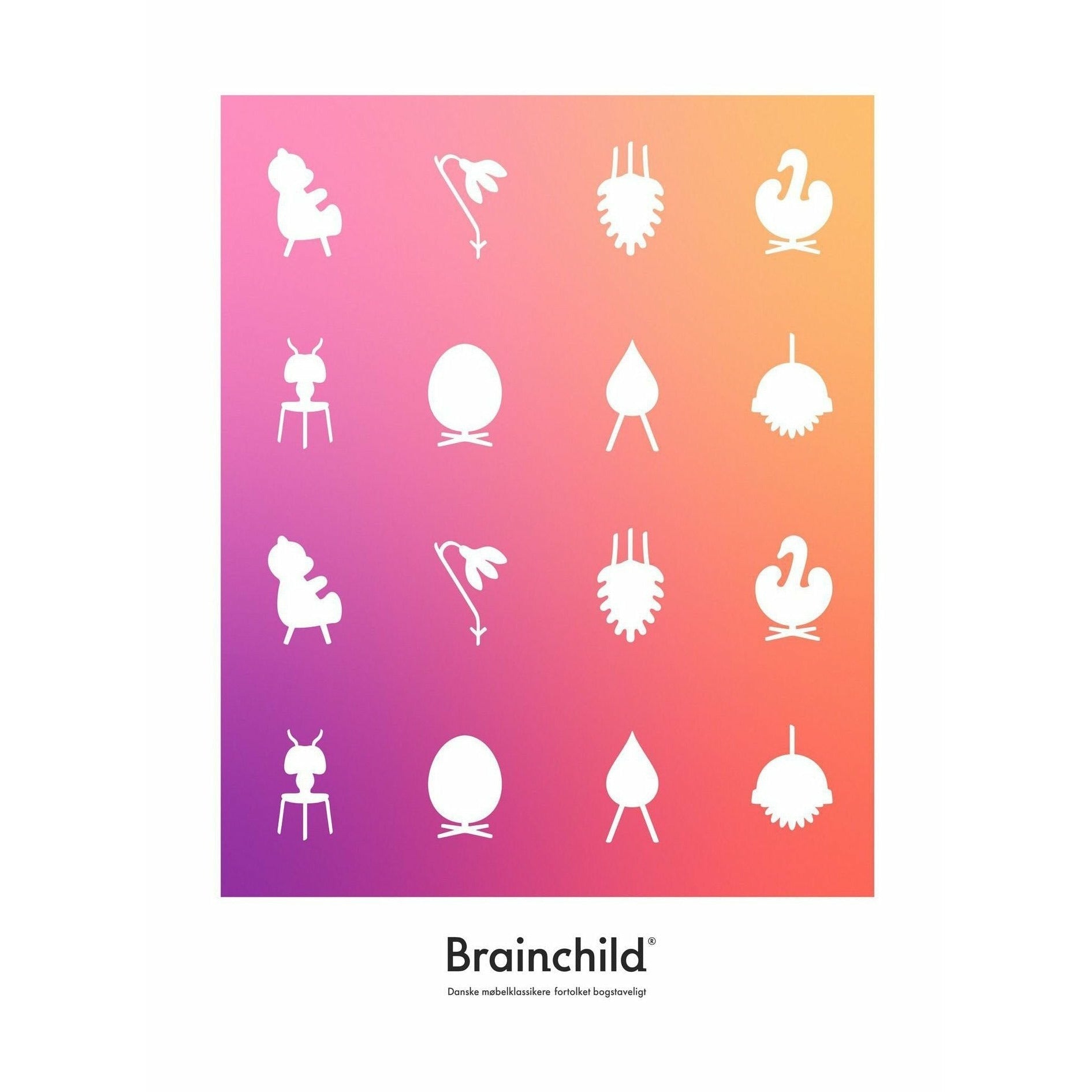 Brainchild Design Icon Poster Without Frame A5, Color
