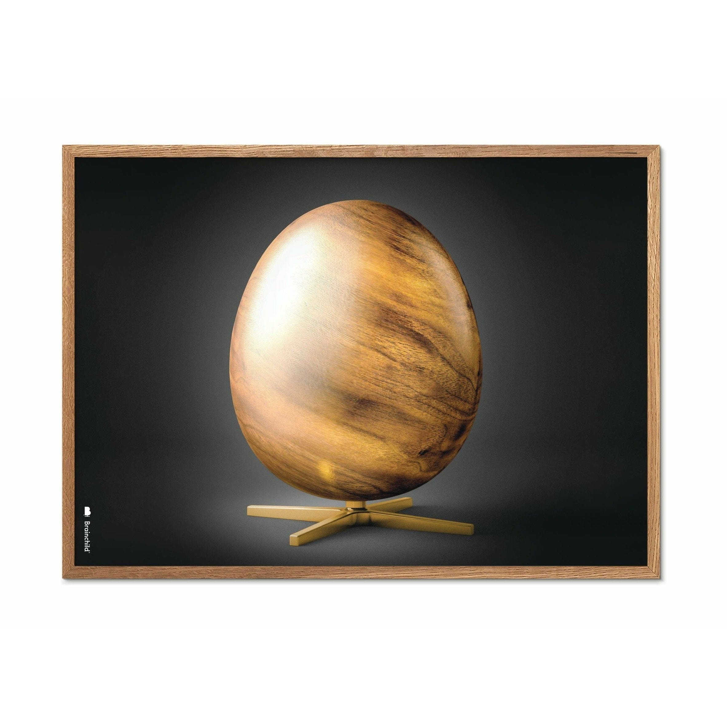 Plakát křížového formátu vajec z mozku, rám vyrobený z lehkého dřeva 70 x100 cm, černá