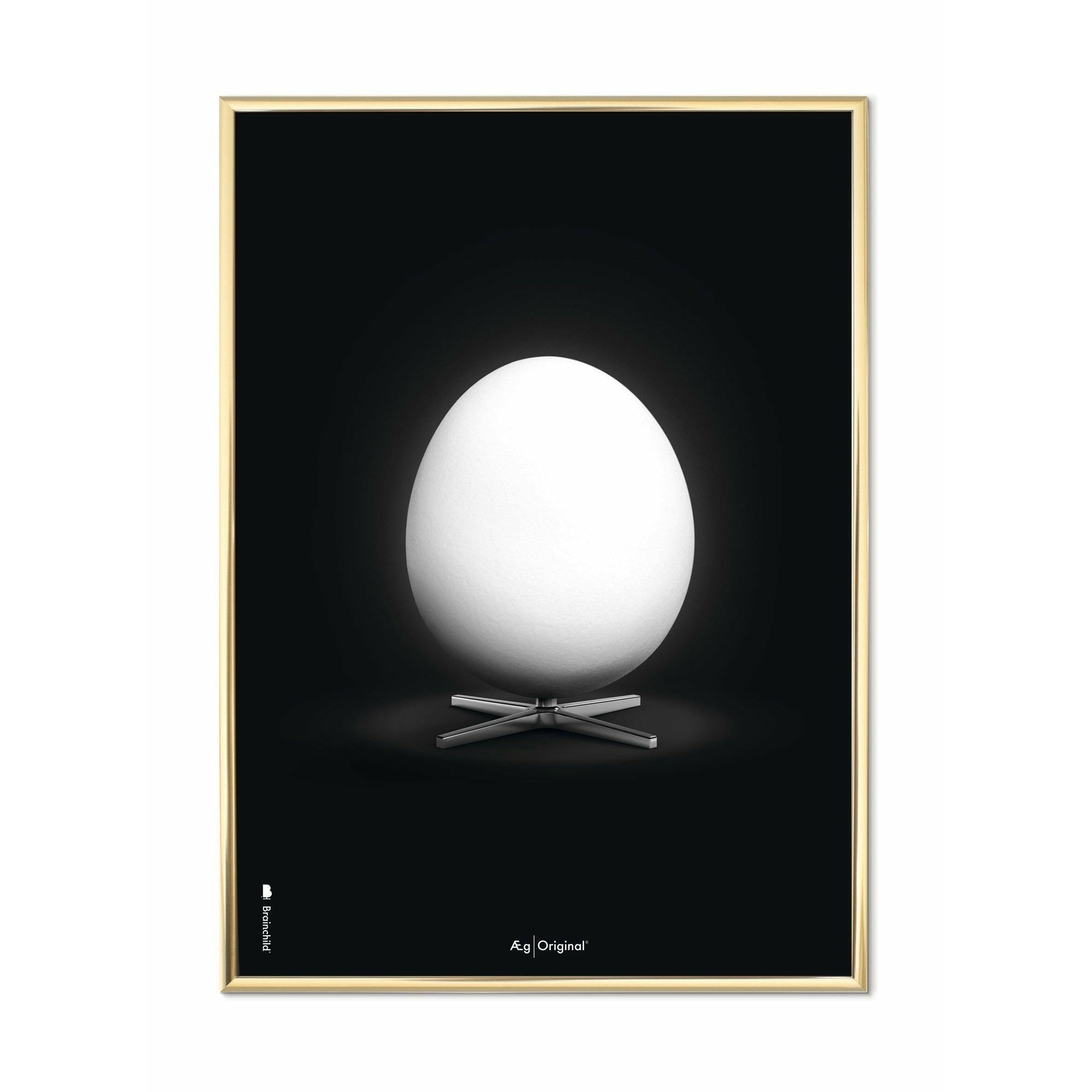 Klasický plakát s vaječným plakátem, mosazný rám 70 x100 cm, černé pozadí