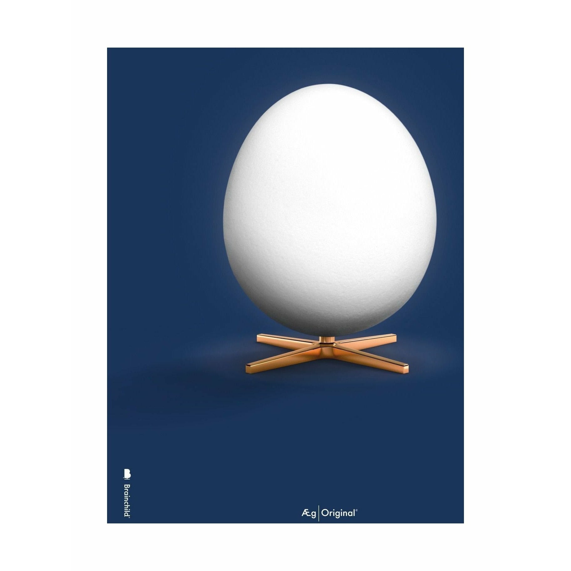 Klasický plakát s vaječným mozkem bez rámu 50 x70 cm, tmavě modré pozadí