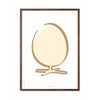 Plakát vejce z vajíčka, tmavé dřevo, rám 30x40 cm, bílé pozadí