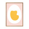 Plakát z vaječného papíru s vaječným papírem, rám z lehkého dřeva 30x40 cm, růžové pozadí