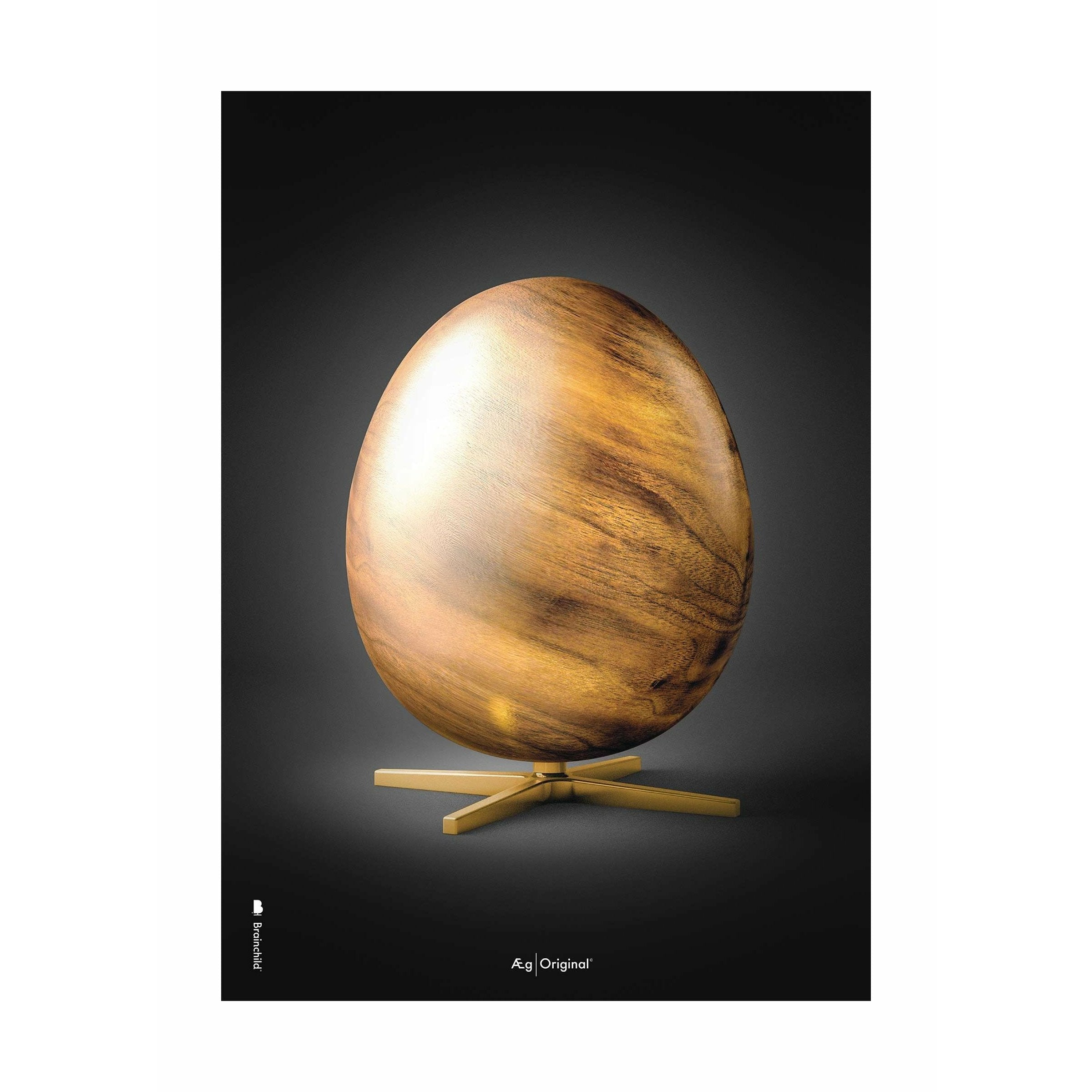 Plakát vejce z mozkového dítěte bez rámu 50x70 cm, černá