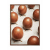 Plakát vajec z vajíčka, rám vyrobený z tmavého dřeva, 30x40 cm