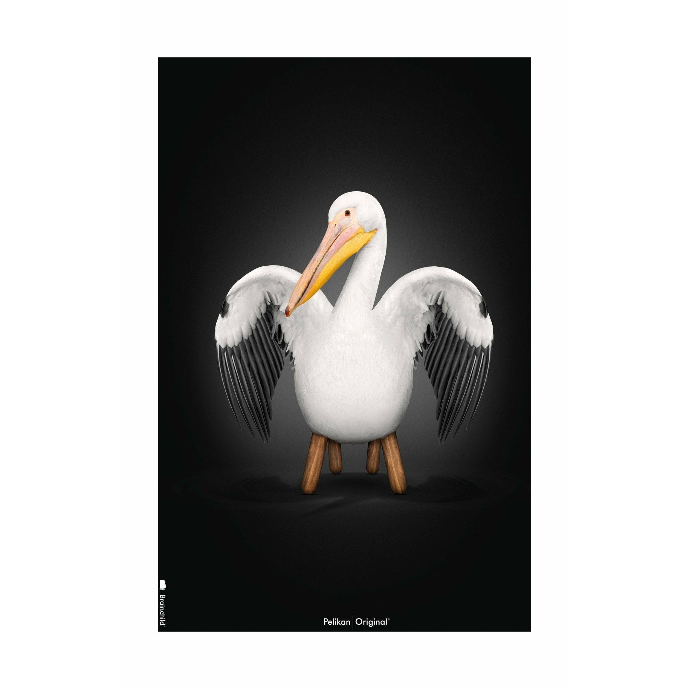 Brainchild Pelikan Classic Poster Without Frame A5, Black Background