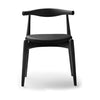 Karla Hansen CH20 loketní židle, barevná dubová/černá kůže