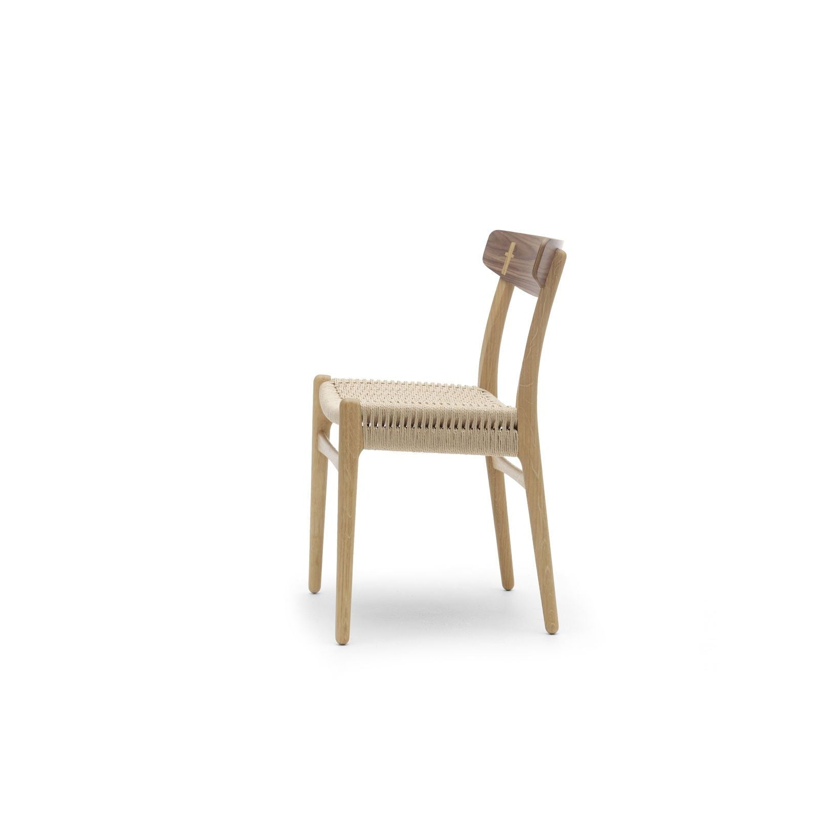 Židle Carl Hansen CH23, naolejovaný rám židle Oak & Walnut naolejovaný /přírodní šňůra