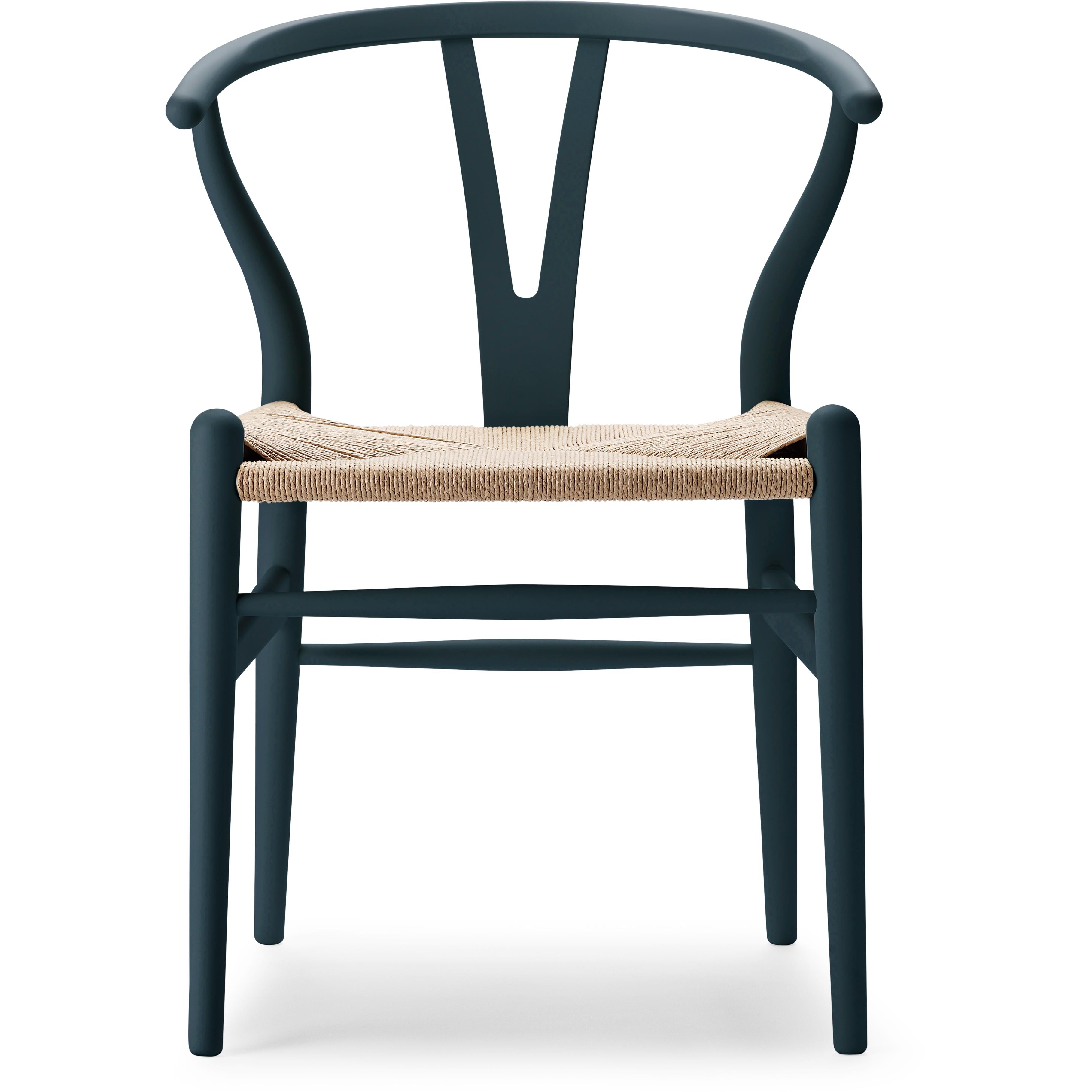 Carl Hansen CH24 WISHBONE Chair Chair Special Edition, přírodní šňůra/Soft Severní moře