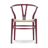 Carl Hansen CH24 y židle židle přírodní papírový šňůra, buk/berry červená