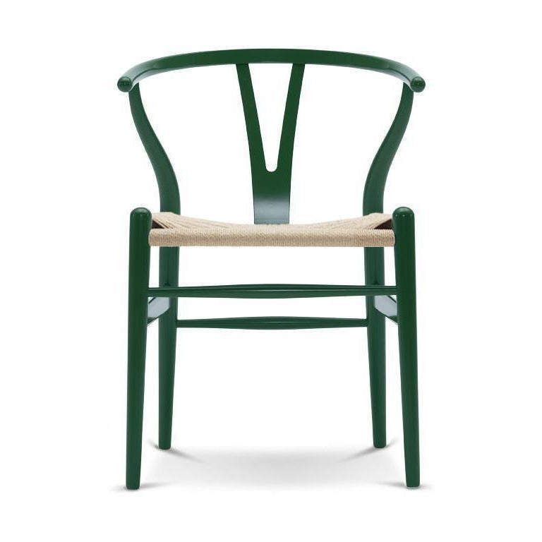 Carl Hansen CH24 Y židle židle přírodní papírový šňůra, buk/tráva zelená