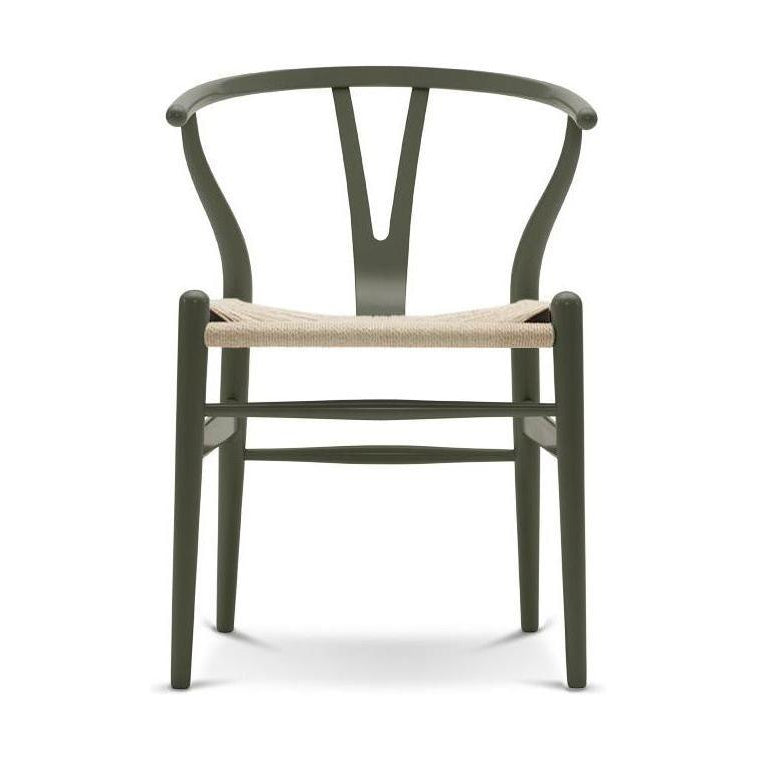 Carl Hansen CH24 Y židle židle přírodní papírový šňůra, buk/olivová zelená