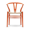 Carl Hansen CH24 y židle židle přírodní papírový šňůra, buk/oranžová červená