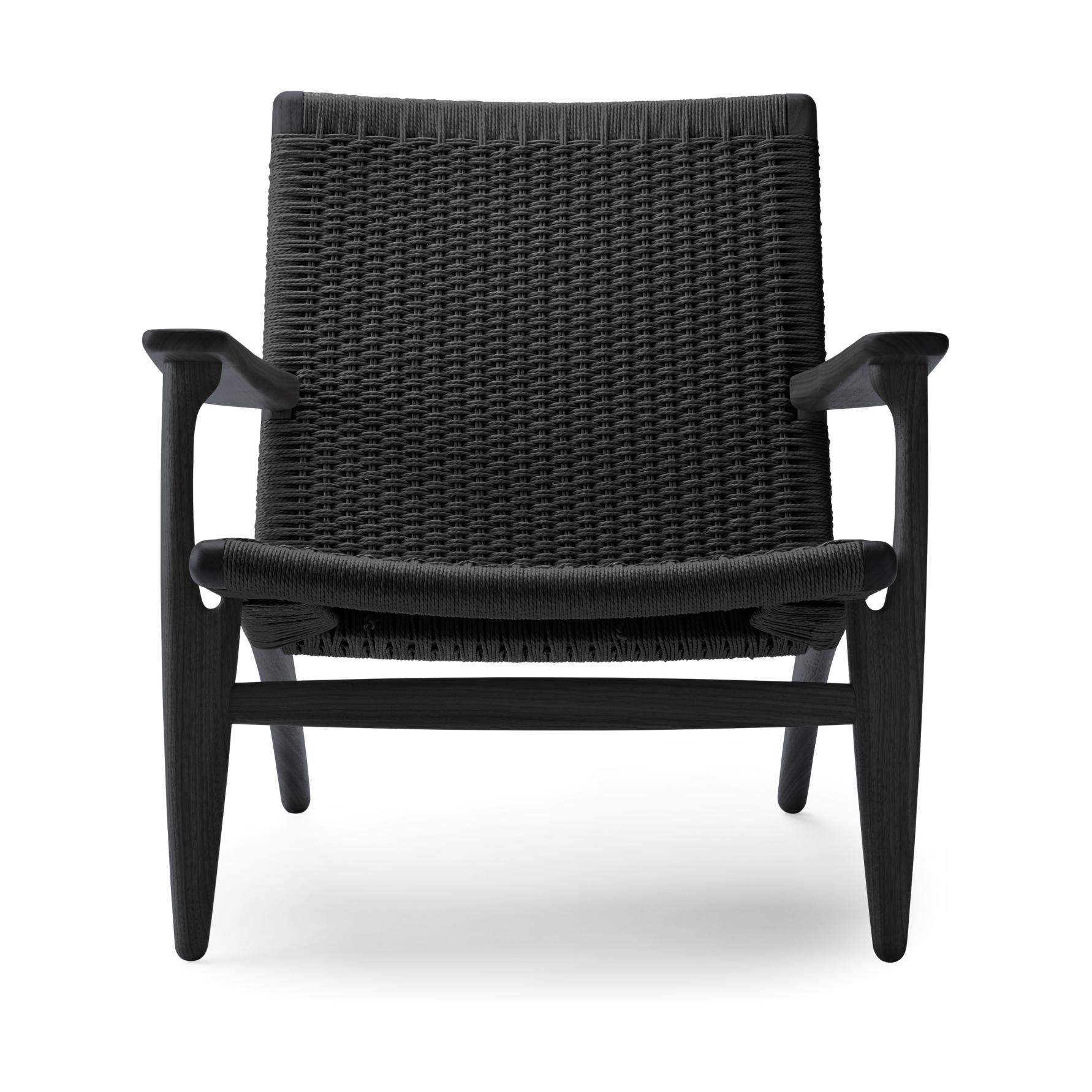 Lounge židle Carl Hansen CH25, barevný dub/černý papírový šňůra
