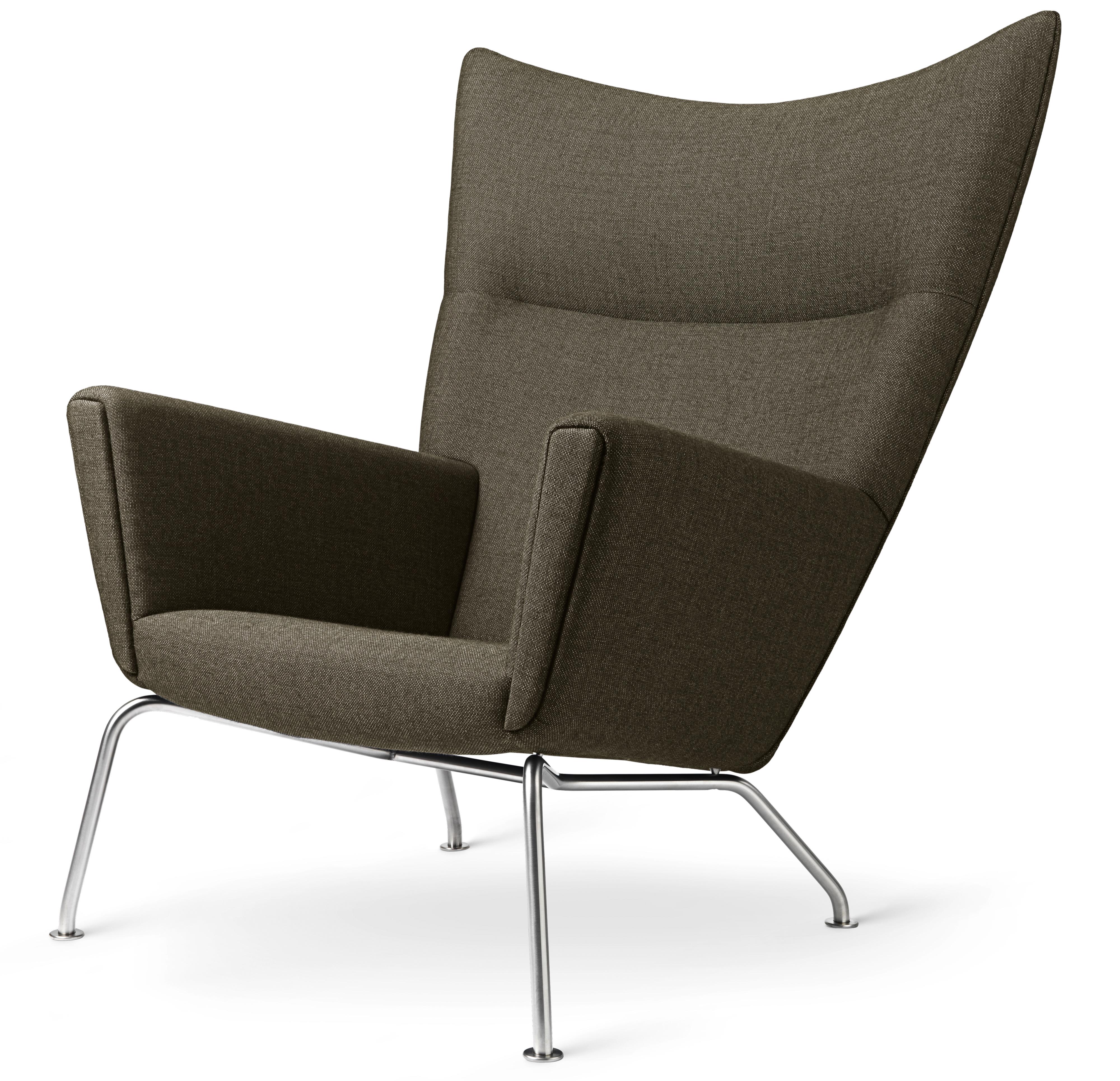 Carl Hansen Ch445 Wing Chair, Steel/Passion 1101