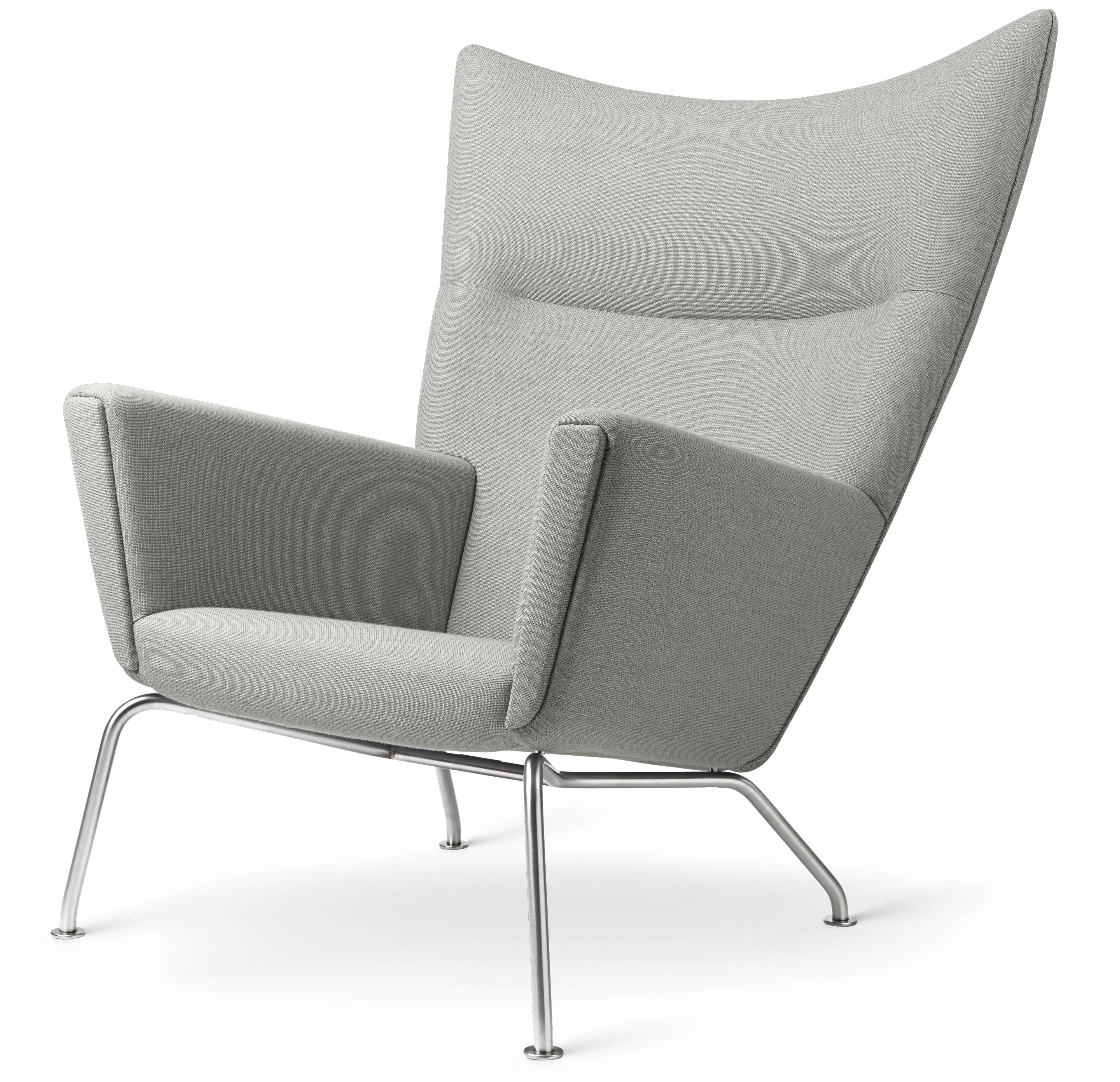 Křídlá židle Carl Hansen CH445, Steel/Passion 13101