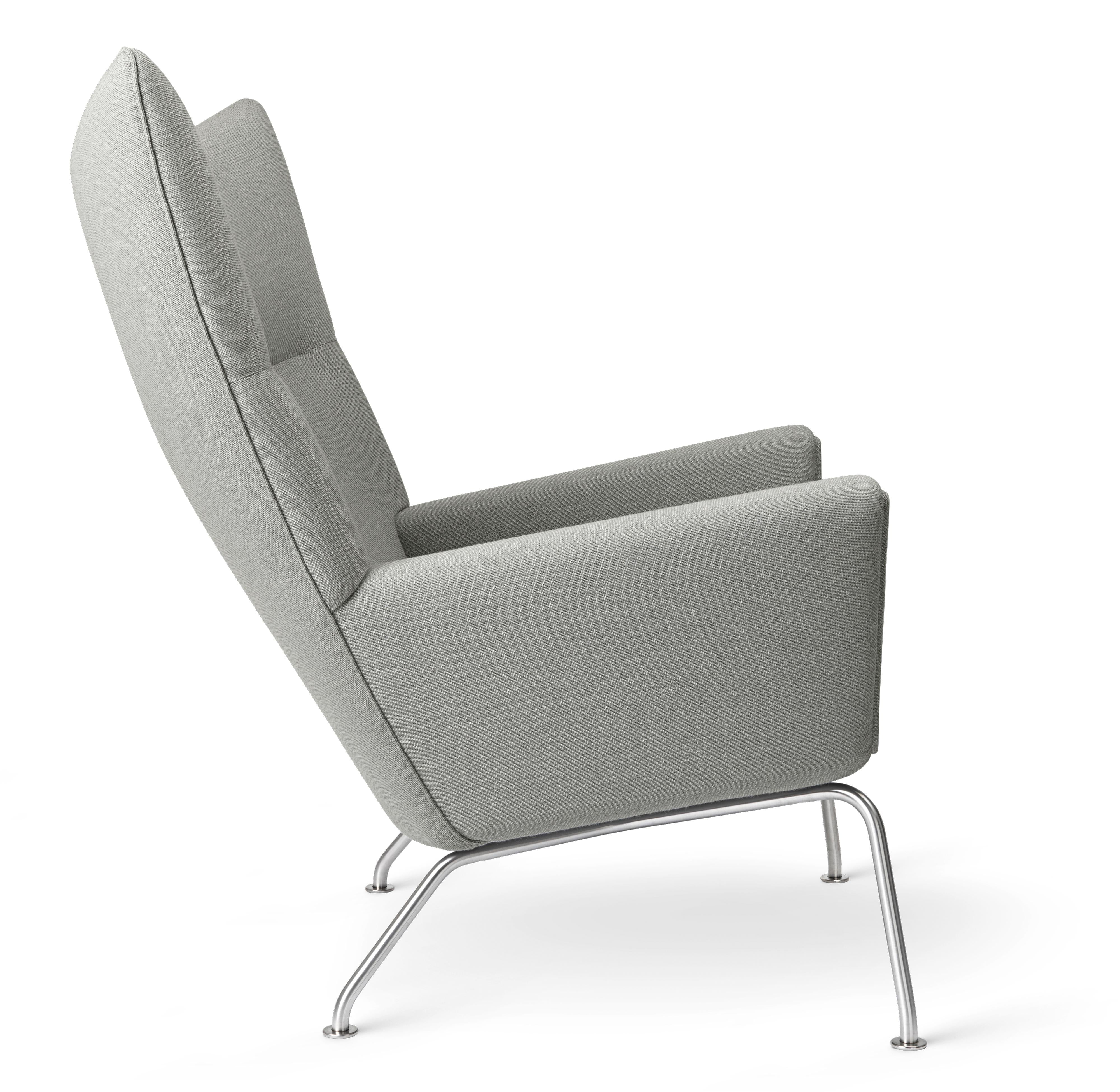 Carl Hansen Ch445 Wing Chair, Steel/Passion 13101