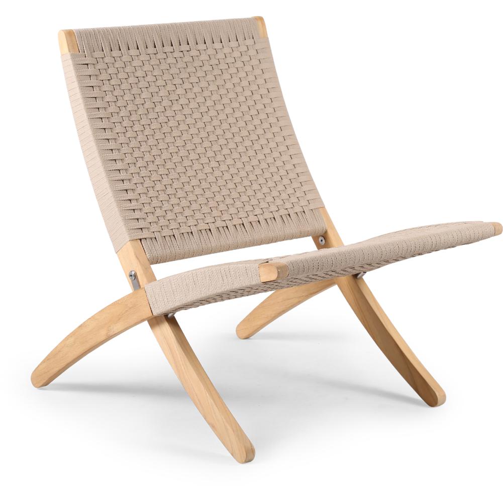 Carl Hansen MG501 Cuba Chair Outdoor neléčený teak, lano/sezam