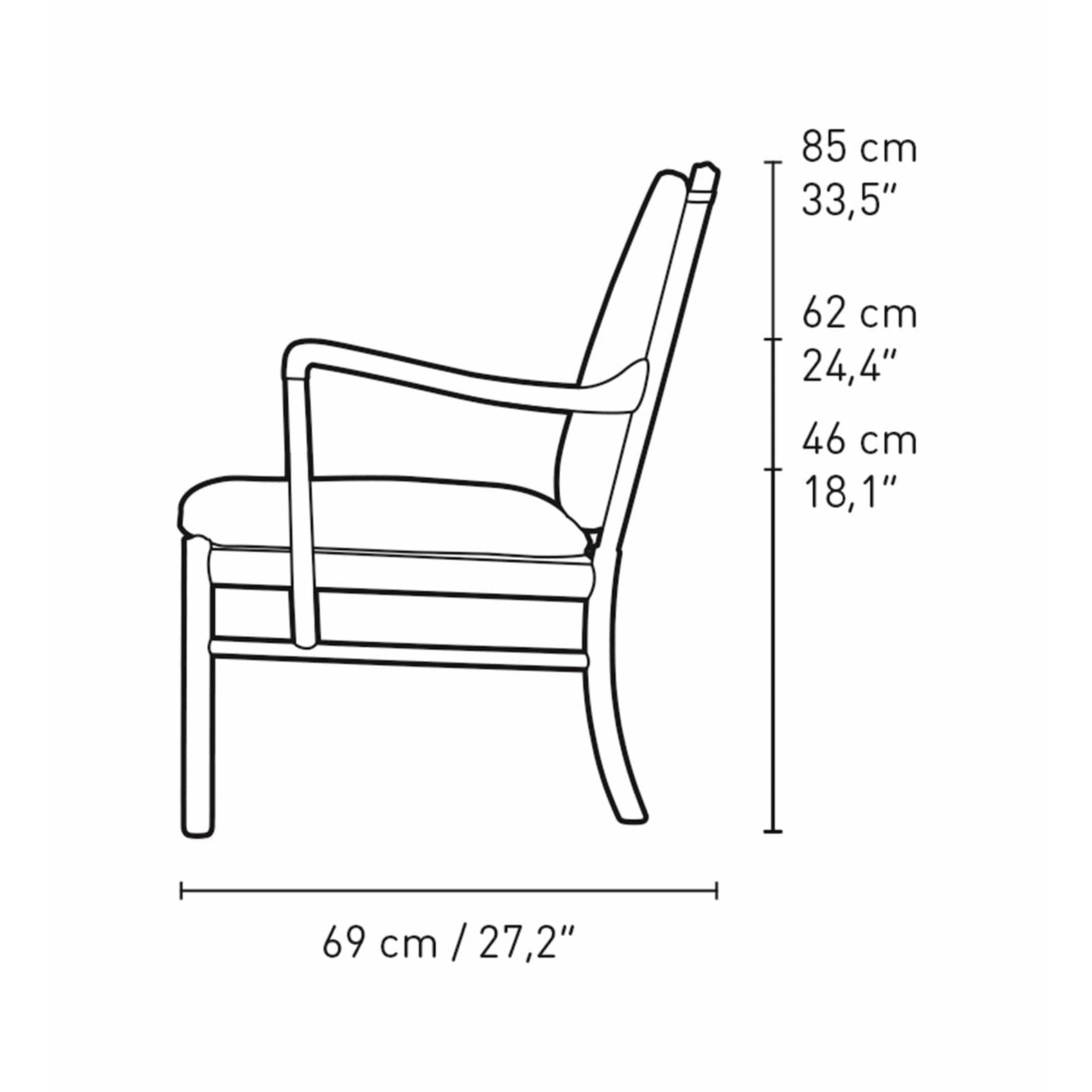 Carl Hansen OW149 Koloniální židle dubový kouřový barevný olej, Re Wool 0218