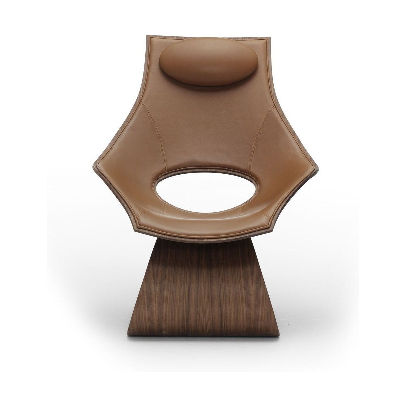 Drejní židle Carl Hansen TA001P, naolejovaná ořechová/hnědá kůže
