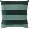 Christina Lundsteen Stripe Velvet Cushion 55 x55 cm, světle modrá/smaragdová