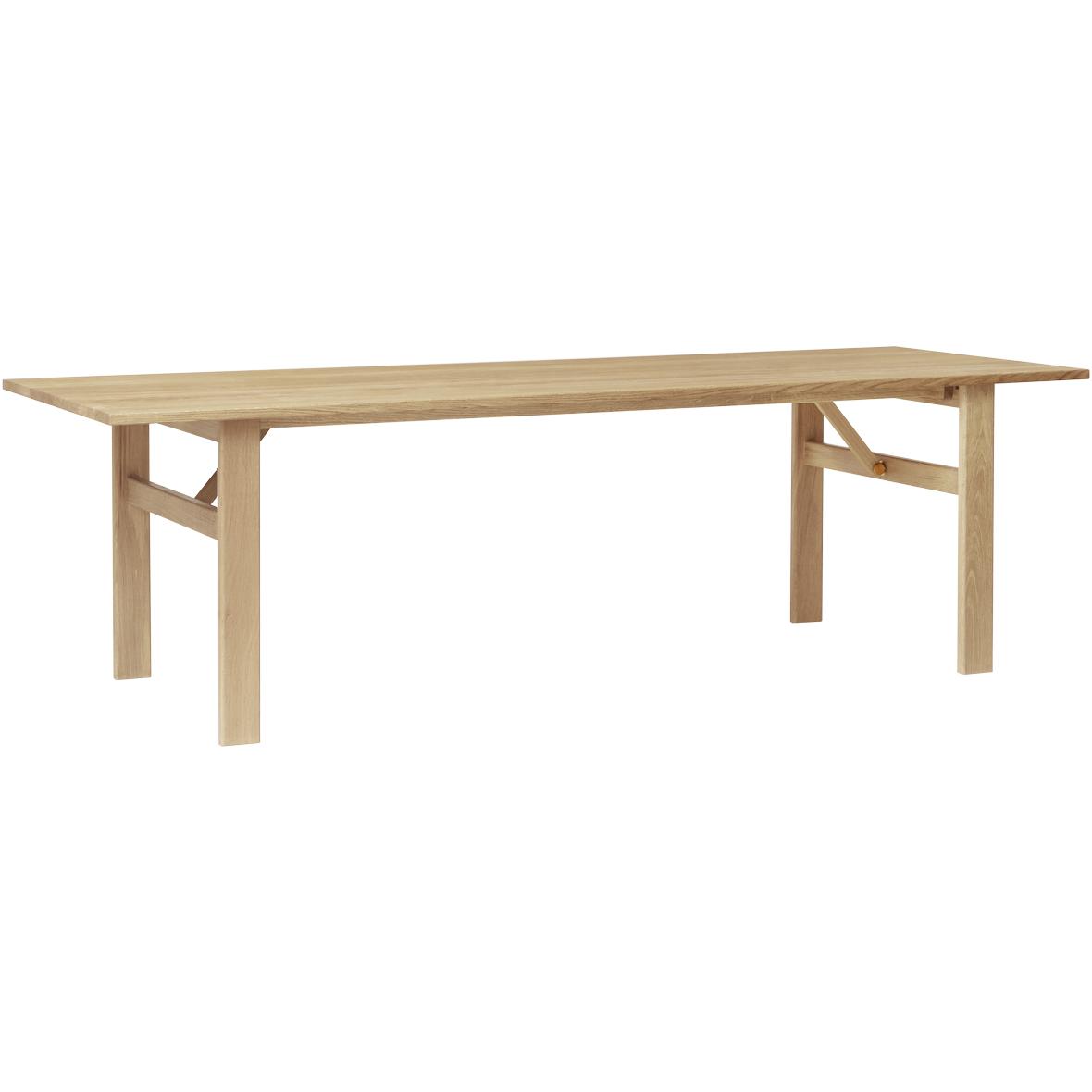 Formulář a zdokonalovat damsbo jídelní stůl 245 cm, bílý pigmentovaný dub