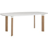 Analogový stůl Fritz Hansen 185 cm, bílé laminátové / dubové dřevo