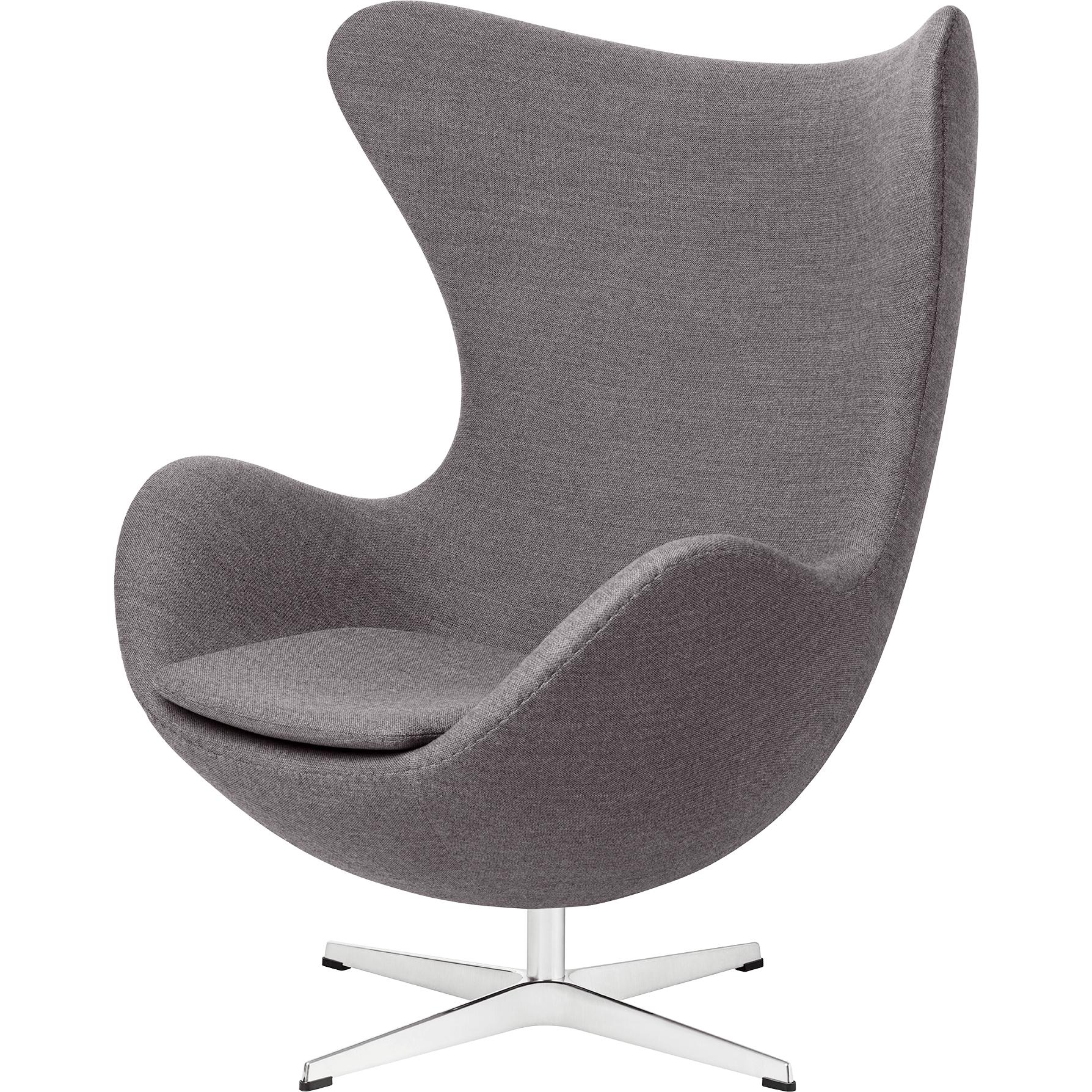 Fritz Hansen The Egg Lounge Chair Fabric, zachytit tmavě šedou