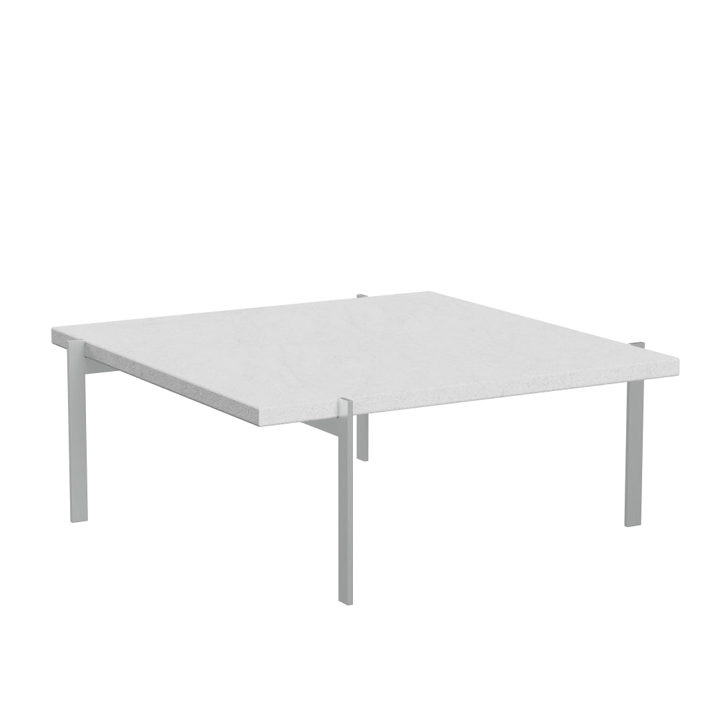 Fritz Hansen PK61 konferenční stolek 80 cm, válcovaný bílý mramor