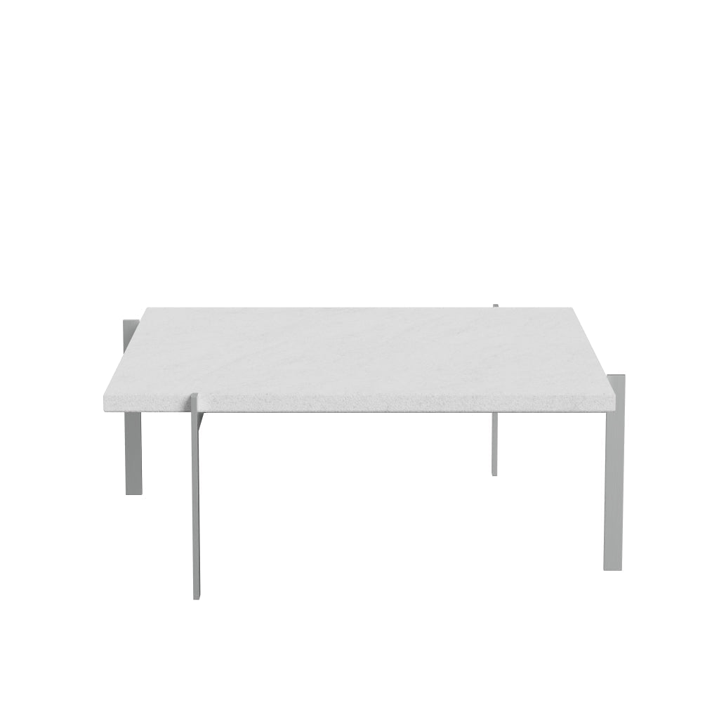 Fritz Hansen PK61 konferenční stolek 80 cm, válcovaný bílý mramor