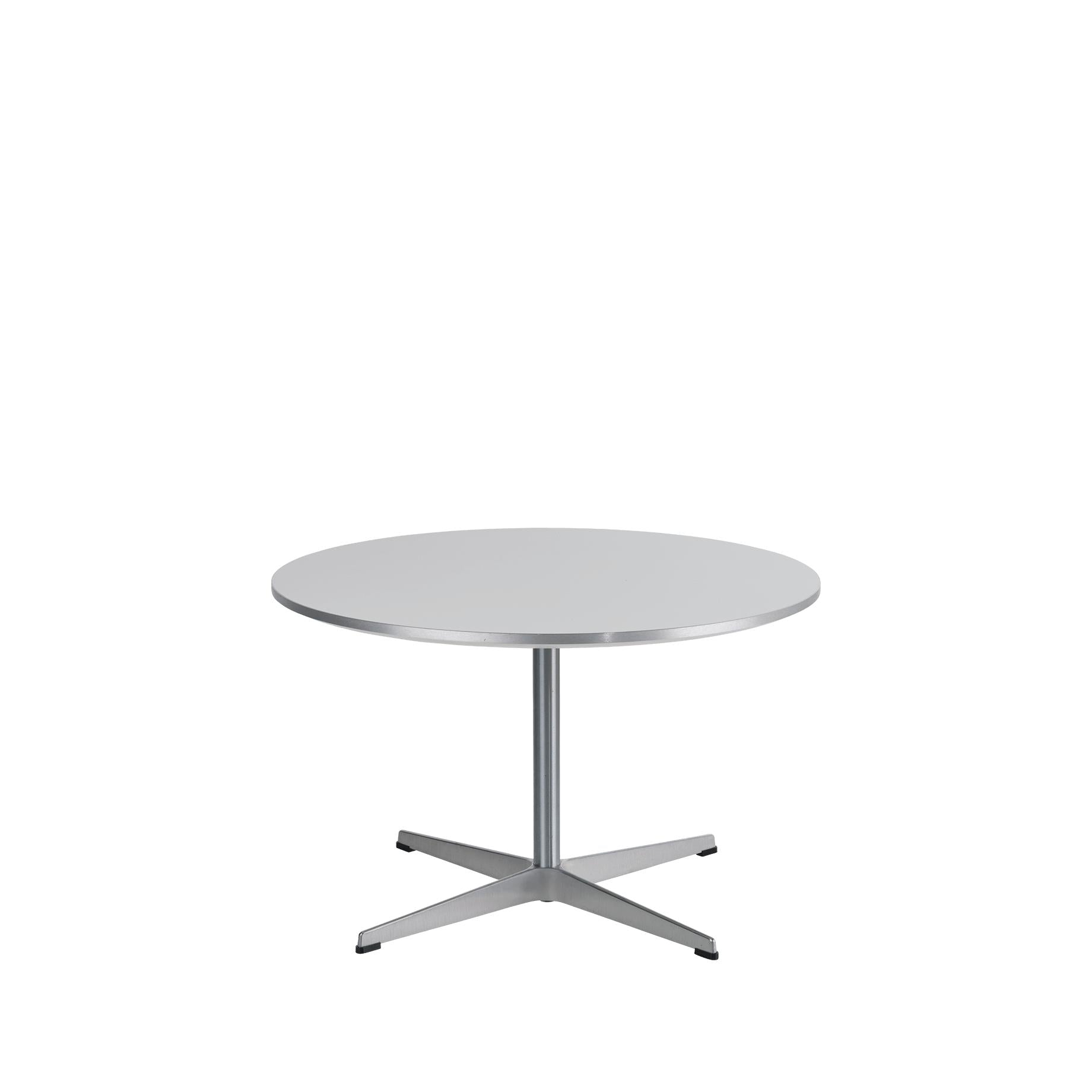 Kruhový konferenční stolek Fritz Hansen Ø75 cm, bílý laminát