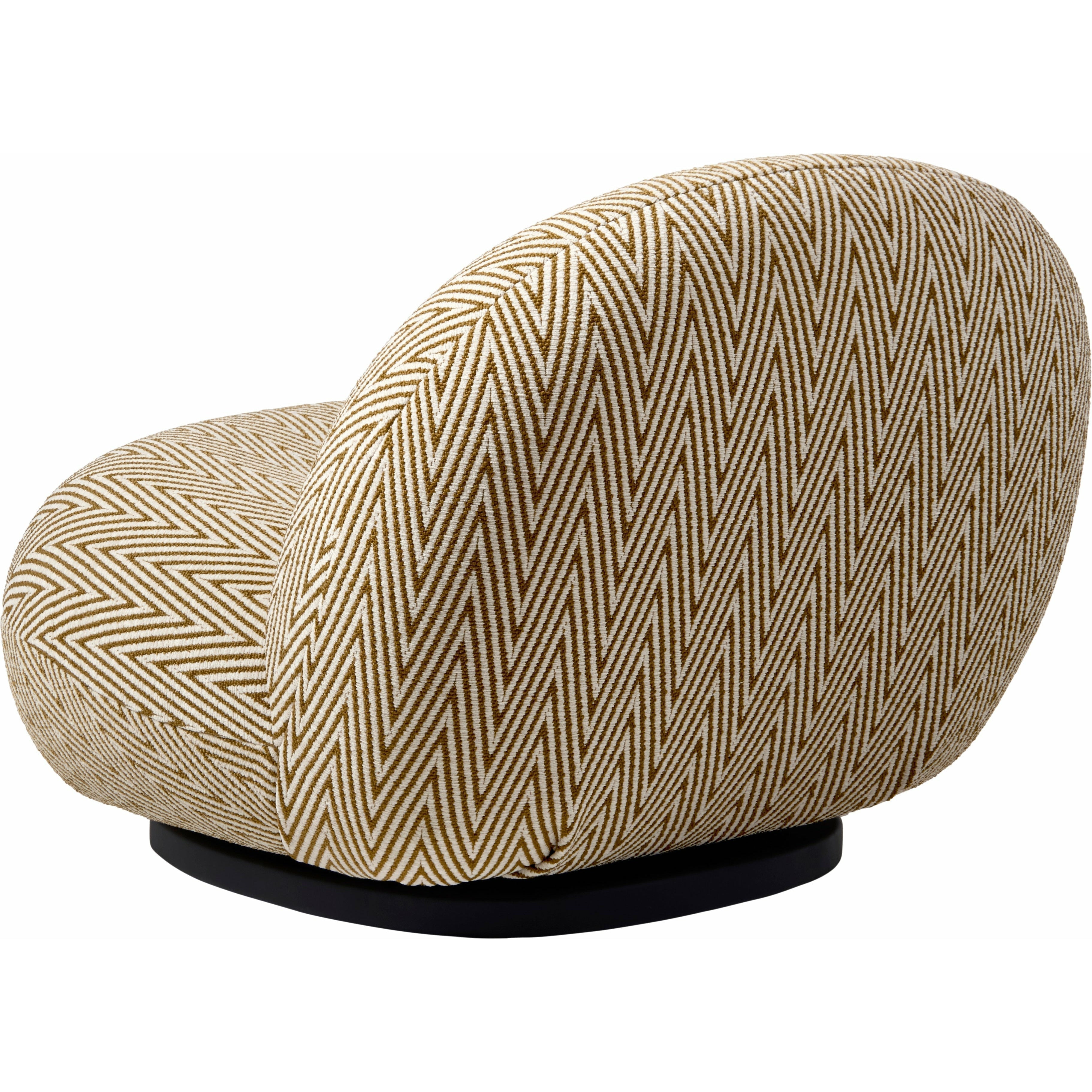 Gubi Pacha Outdoor Lounge Chair Rotatable Upholstered, Chevron Fr022