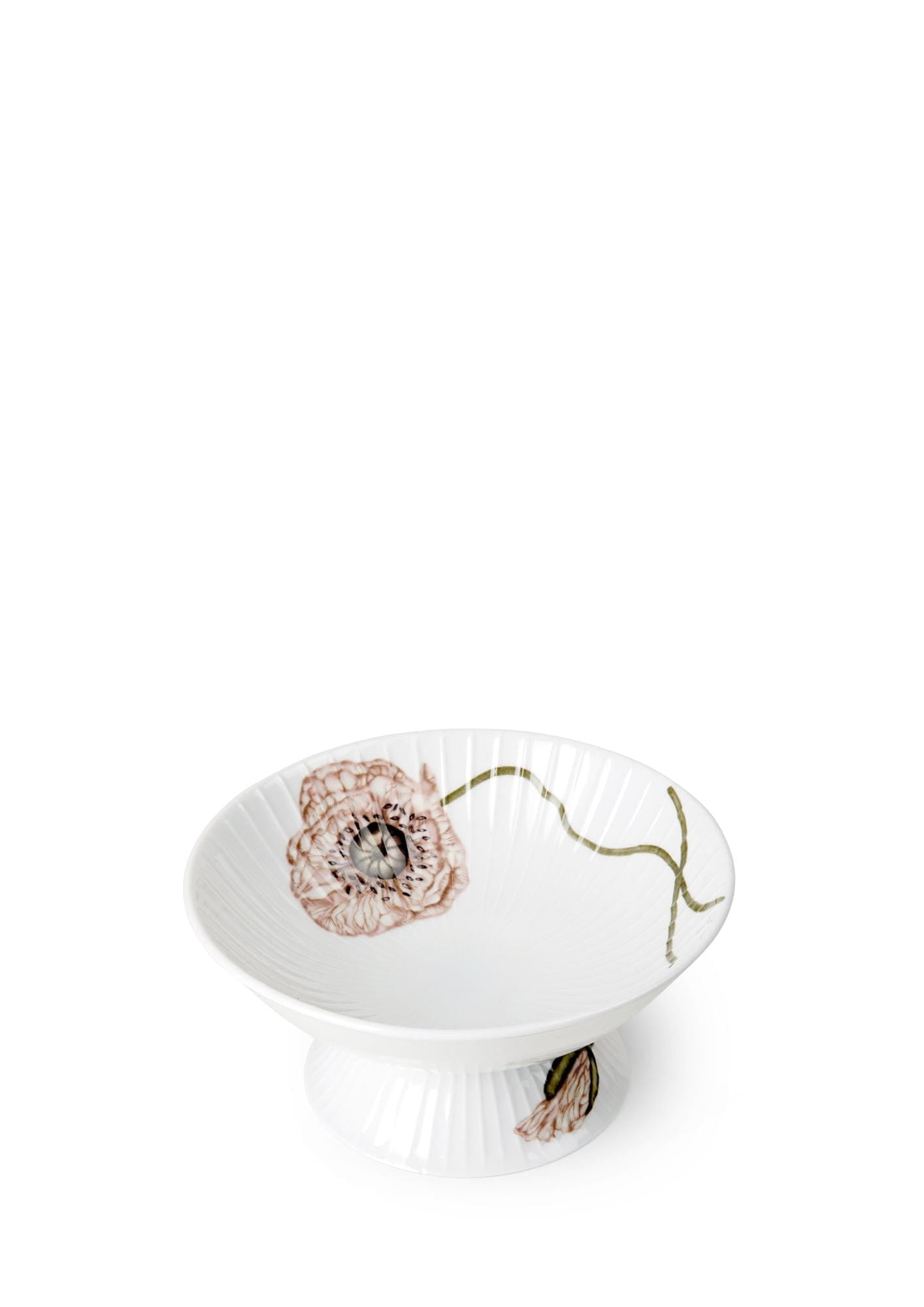 Kähler Hammershøi Poppy Bowl pěšky Ø16 cm, bílá s dekorací