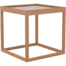 Klassik Studio Kø Cube Boční stůl Oakrovaný, uzená sklo