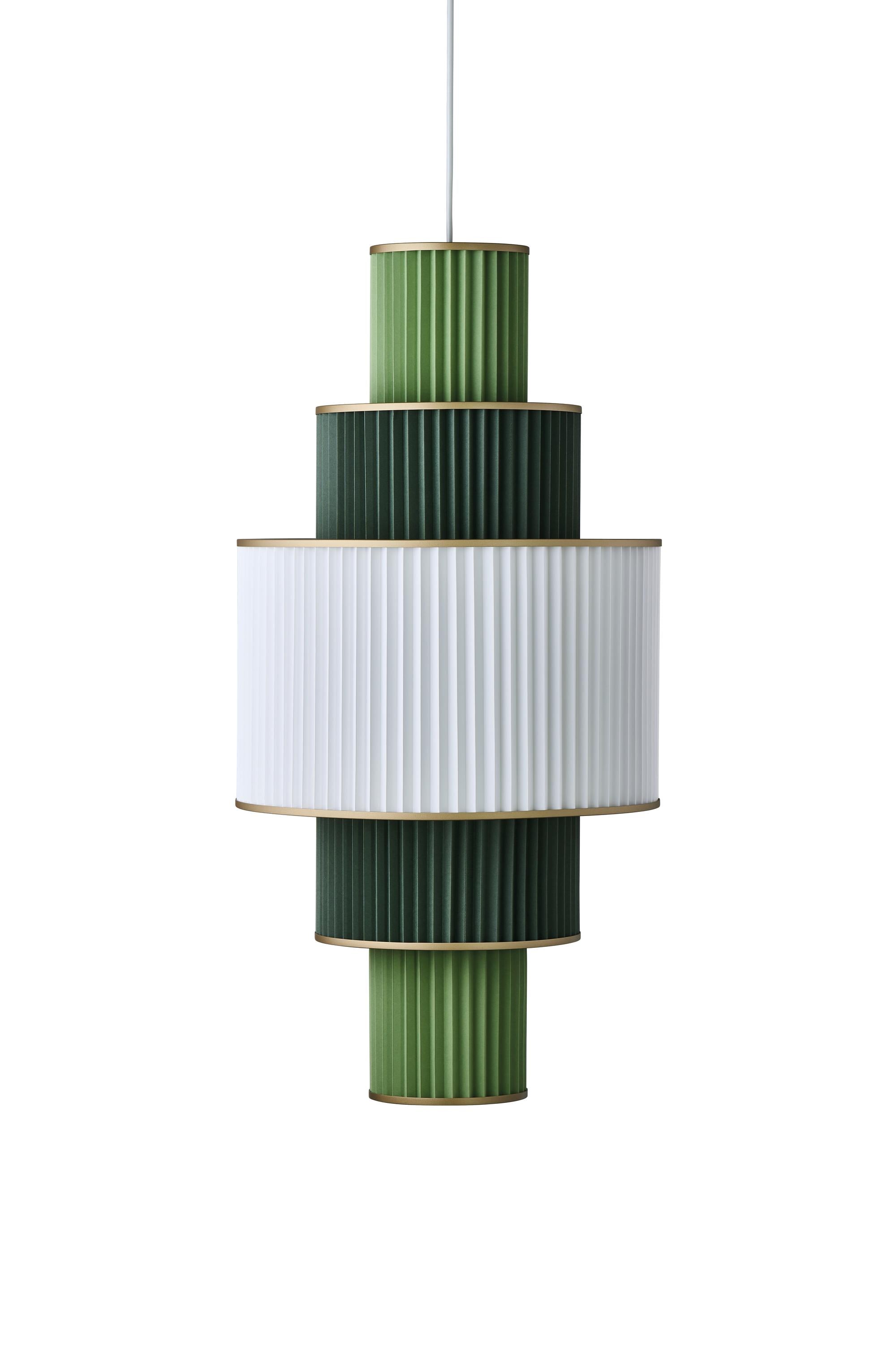Letrint Plivello Suspension Lamp Golden/White/Light Green s 5 odstíny (S M L M S)