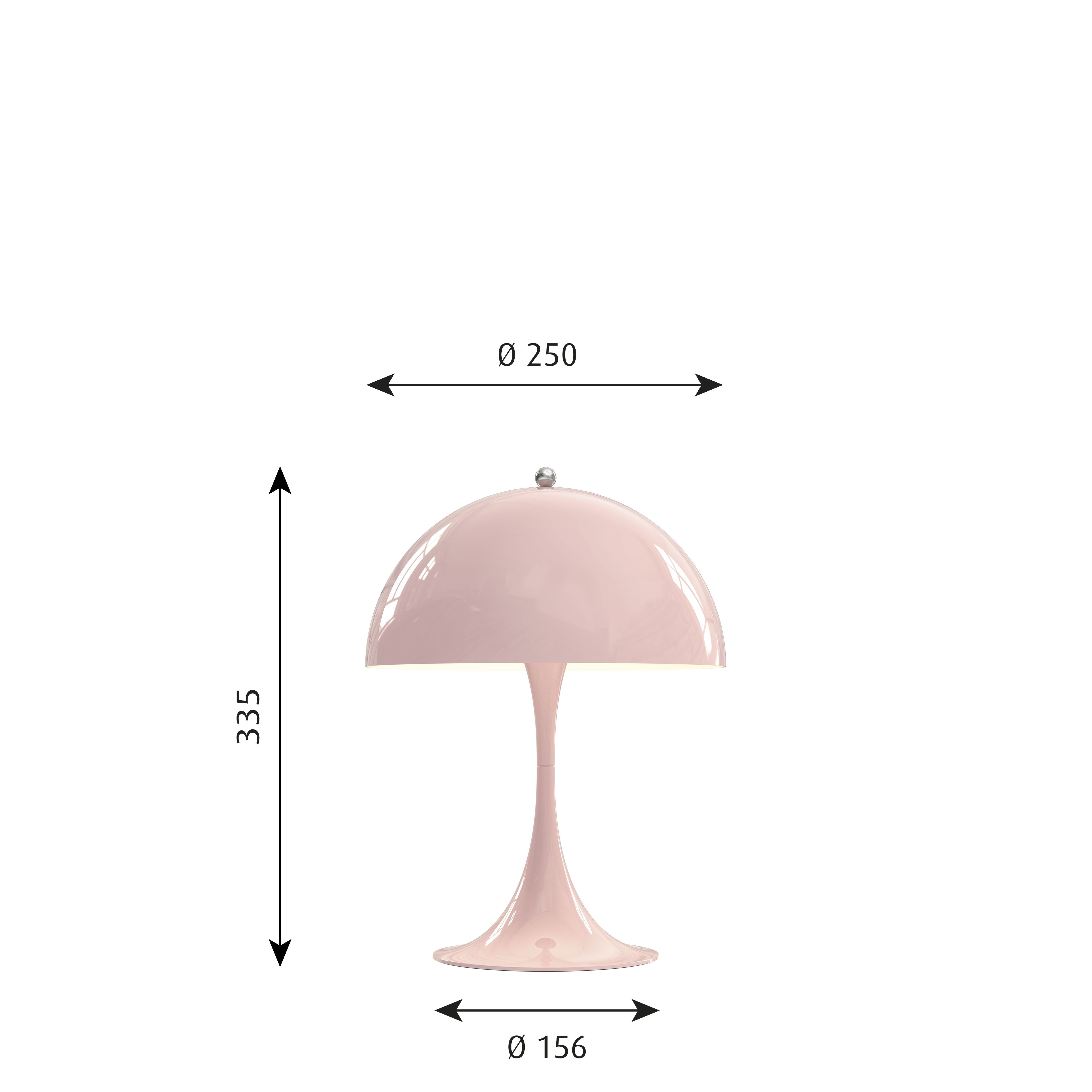 Louis Poulsen Panthela 250 stolní lampa LED 27 K, bledá růže