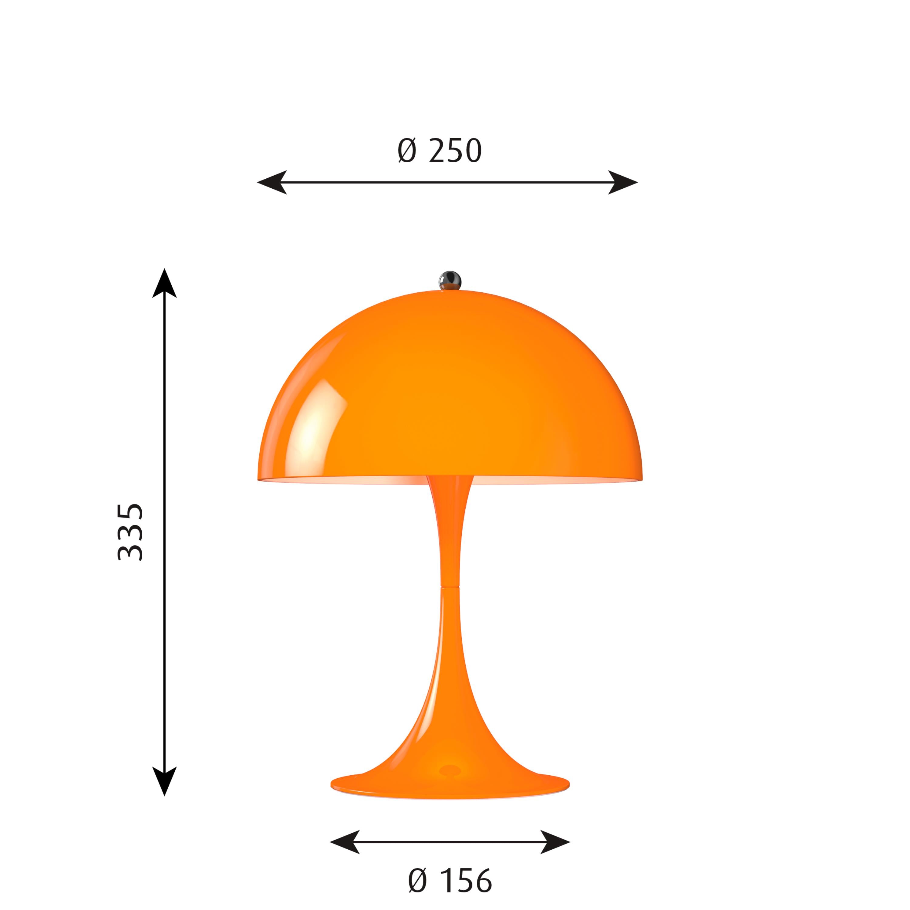 Louis Poulsen Panthela 250 stolní lampa LED 27 K v2, Orange