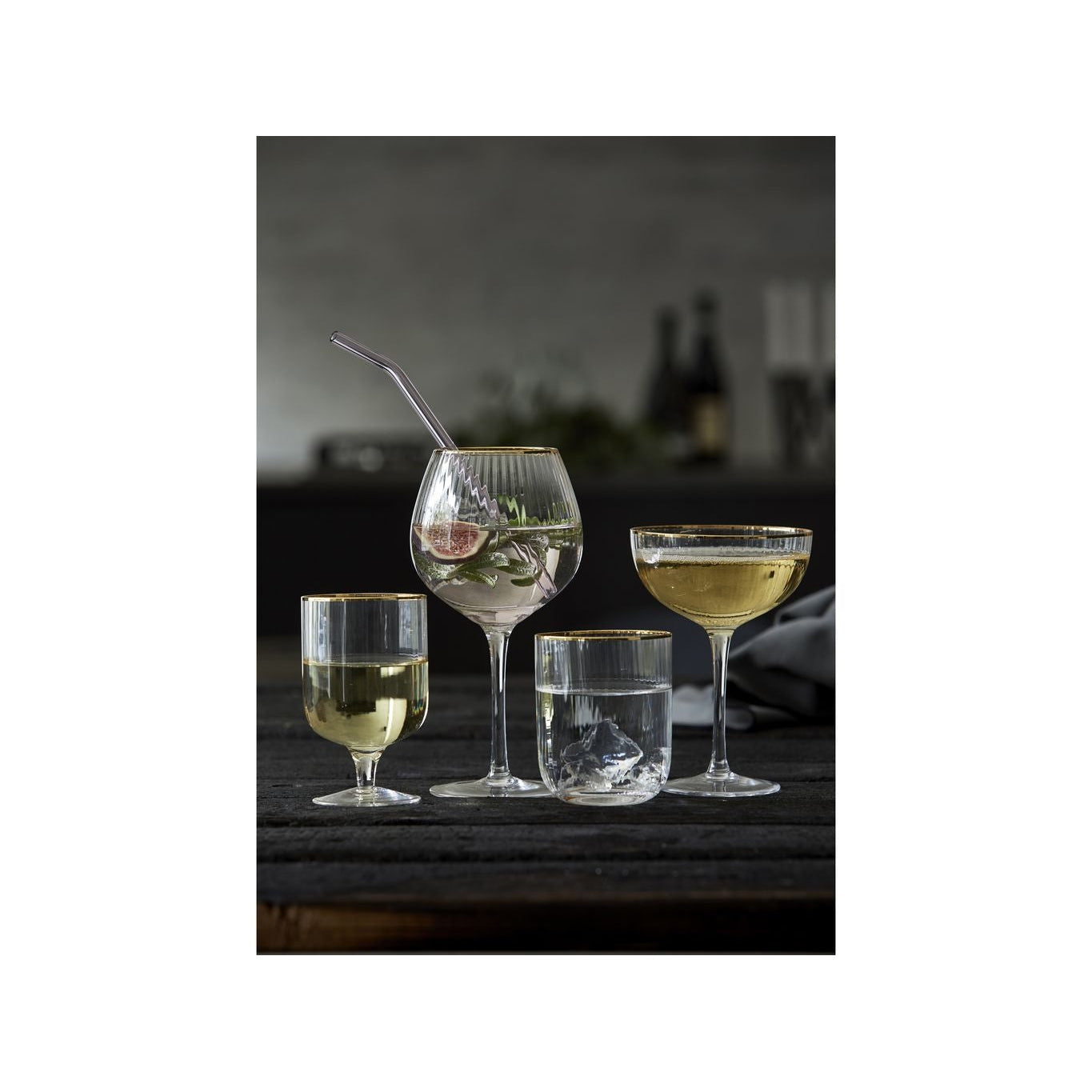 Lyngby Glas Palermo Gold Wine Glass 30 Cl, 4 ks.
