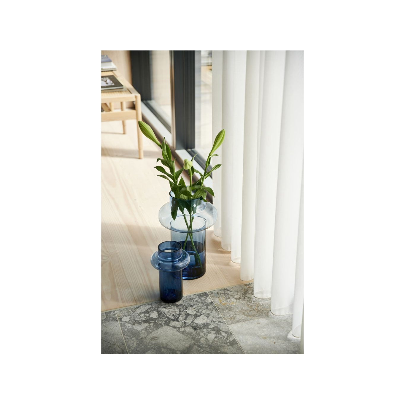 Lyngby Glas Tube váza H: 40 cm, jantar