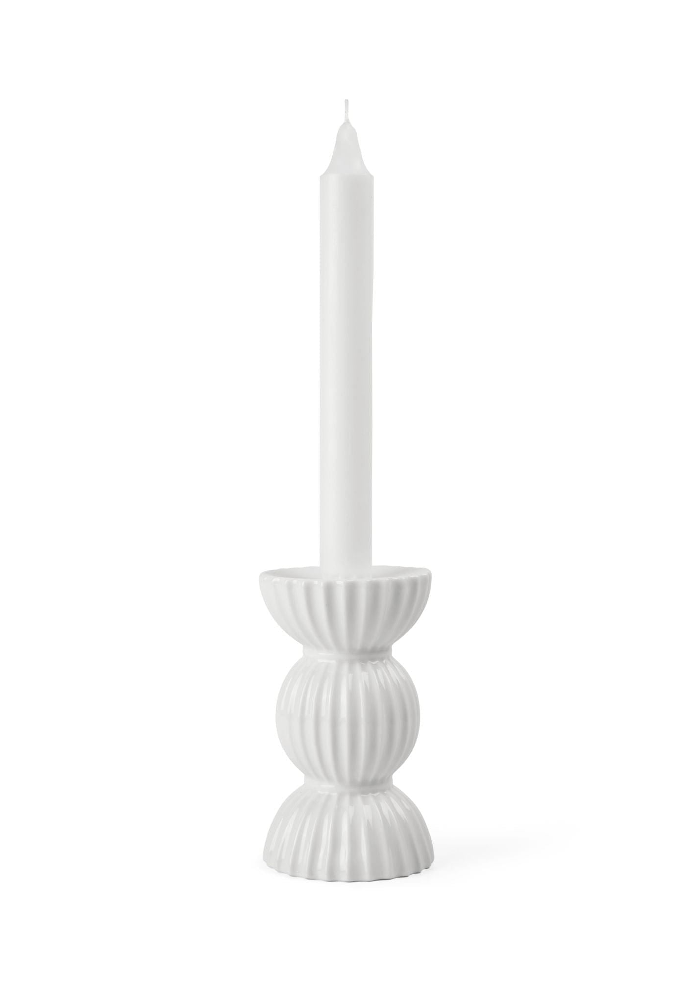Lyngby Porcelæn Lyngby Tura Candlestick 14 cm, bílá