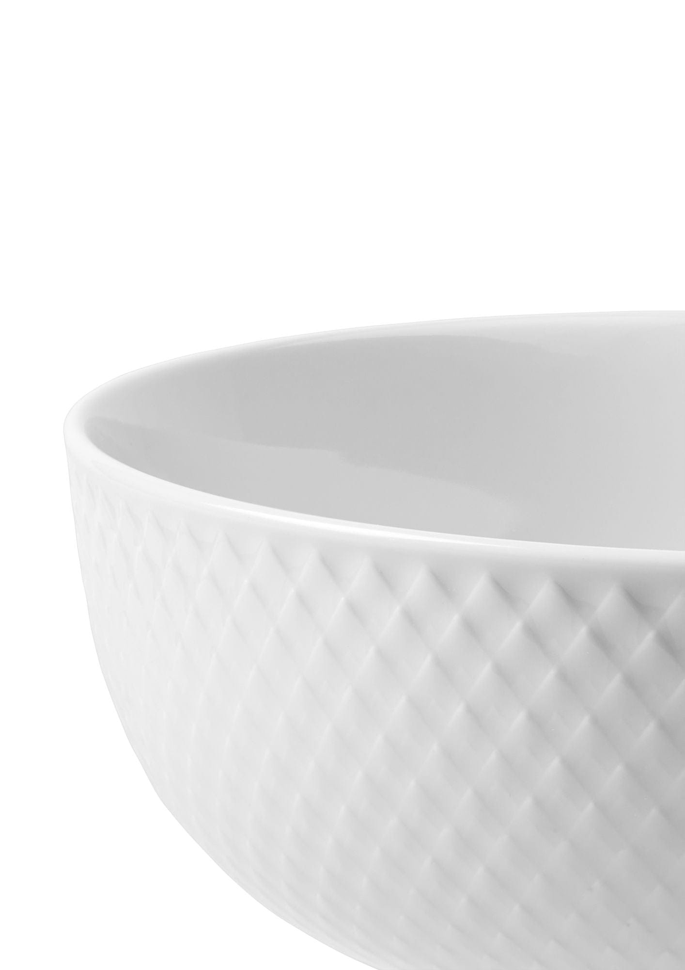 Lyngby Porcelæn Rhombe Bowl Ø15,5 cm, bílá