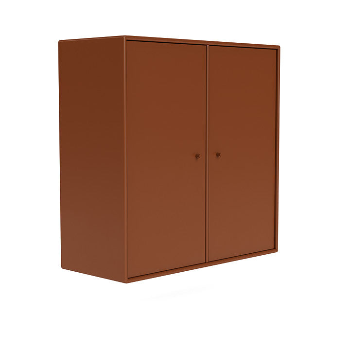 Montana Cover Cabinet With Suspension Rail, Hazelnut Brown