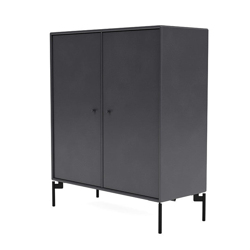 Montana Cover Cabinet With Legs, Carbon Black/Black