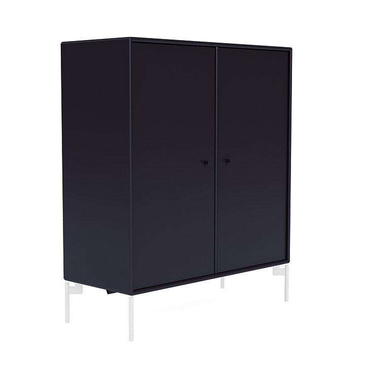 Montana Cover Cabinet With Legs, Shadow/Snow White