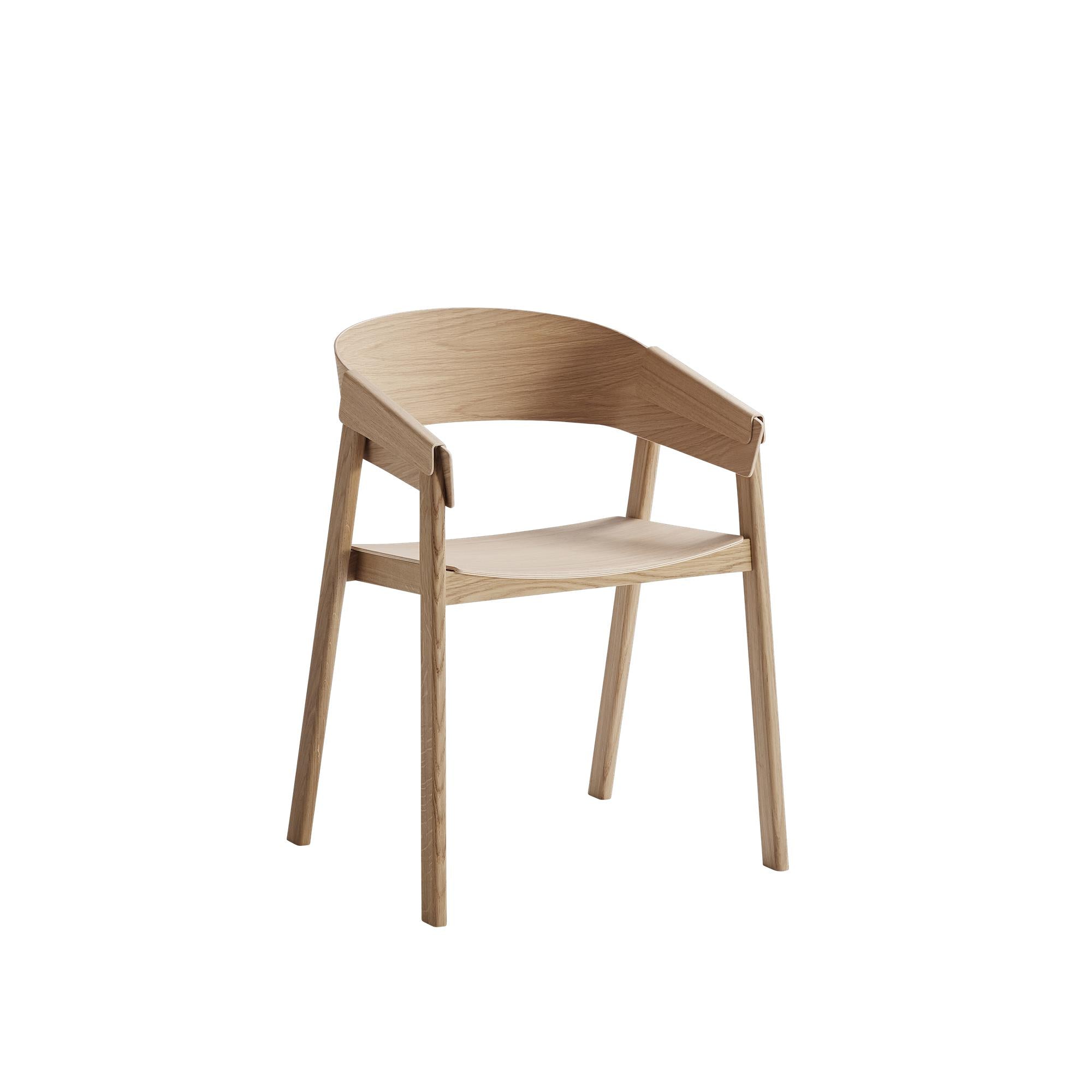 Muuto krycí židle dubové dřevěné sedadlo, dub