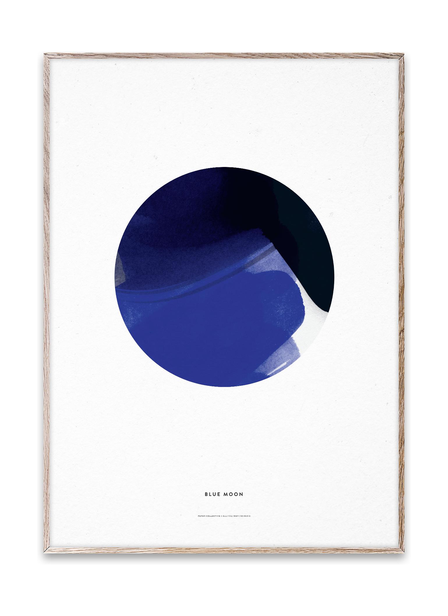 Papírový kolektivní plakát Blue Moon, 30x40 cm