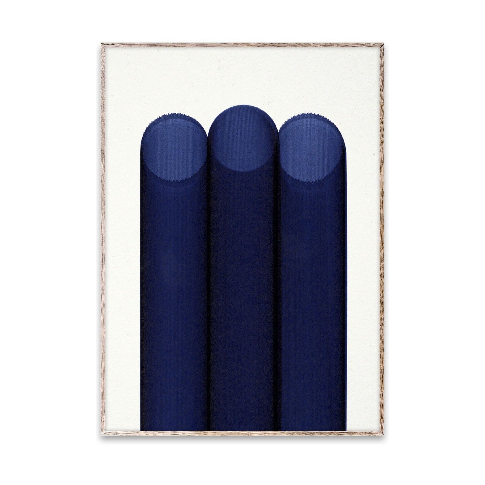Papírový kolektivní plakát modrých potrubí, 30x40 cm