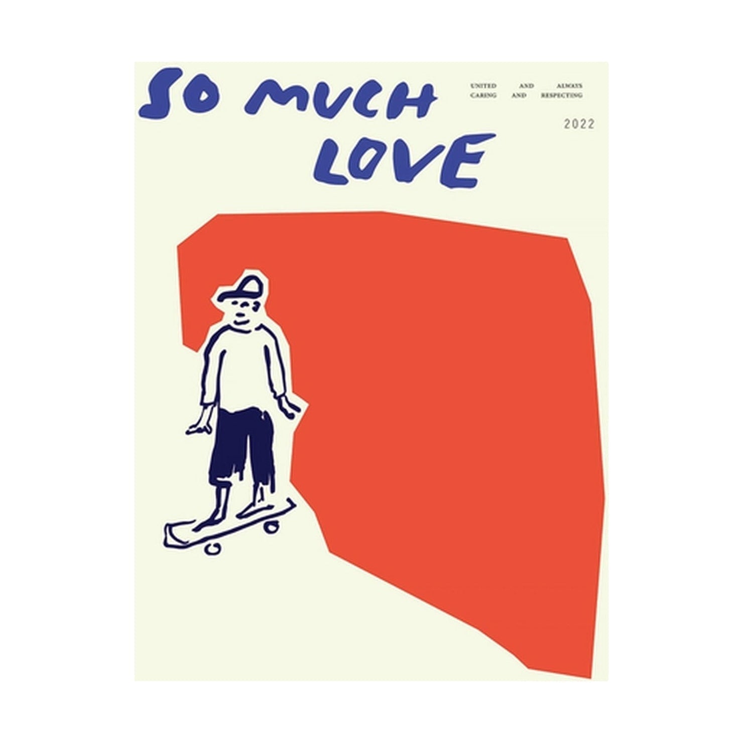 Paper Collective Tolik love skateboard plakát, 30x40 cm