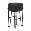Barové stoličky Puik Bokk, černá / kožená černá